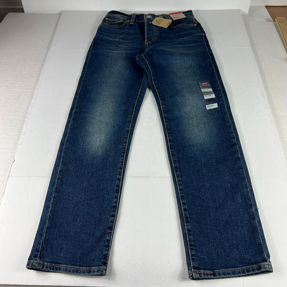 Levi's Jeans Women's 26 Wedgie Straight High Rise Dark Indigo Blue Stretch Denim
